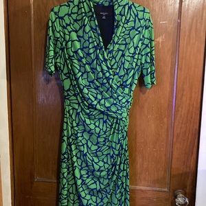 Bright green and blue dress